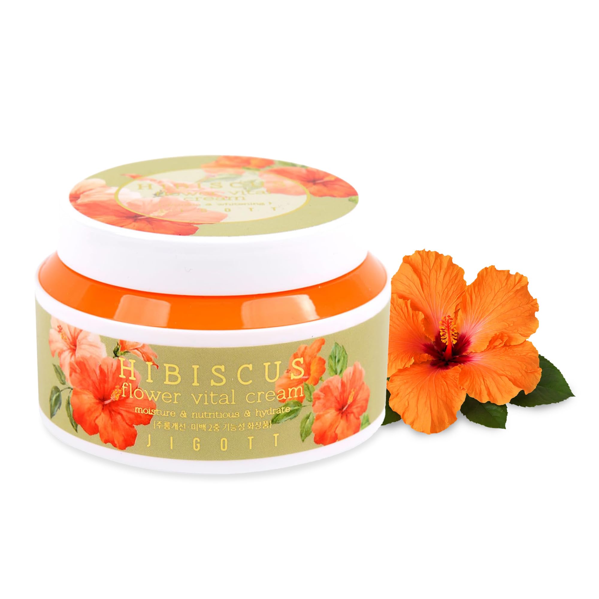 Amazon.com: Jigott - Hibiscus Flower Vital Cream 3.38 FL OZ/ 100ml