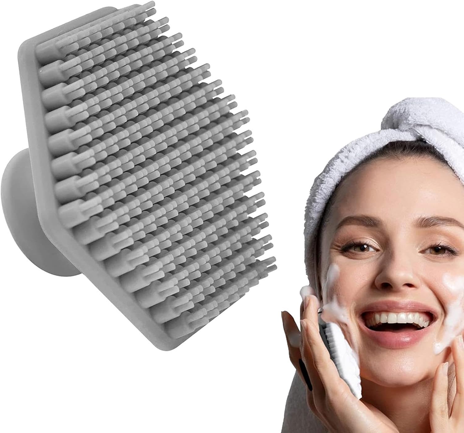 Gezichtsreinigingsborstel van siliconen, elektrische gezichtsschrobber, gezichtsborstel voor de gevoelige huid, gezichtsschrobber van siliconen met handvat, dieptereiniging voor het gezicht