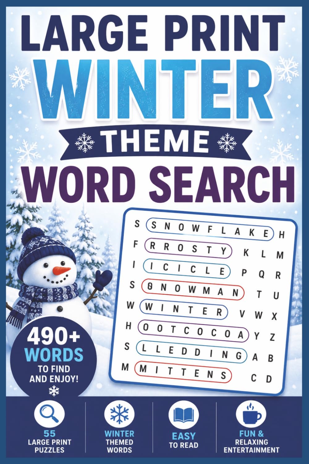 Large Print Winter Theme Word Search