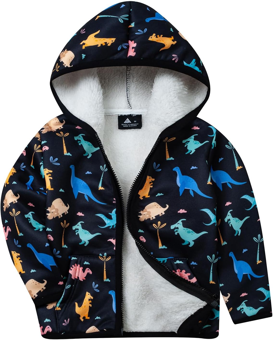 V VALANCH Toddler Fleece Jacket Baby Boys Girls Zip Up Hoodie Sweatshirt Thick Warm Clothes Spring Autumn Winter Coat 1-6T