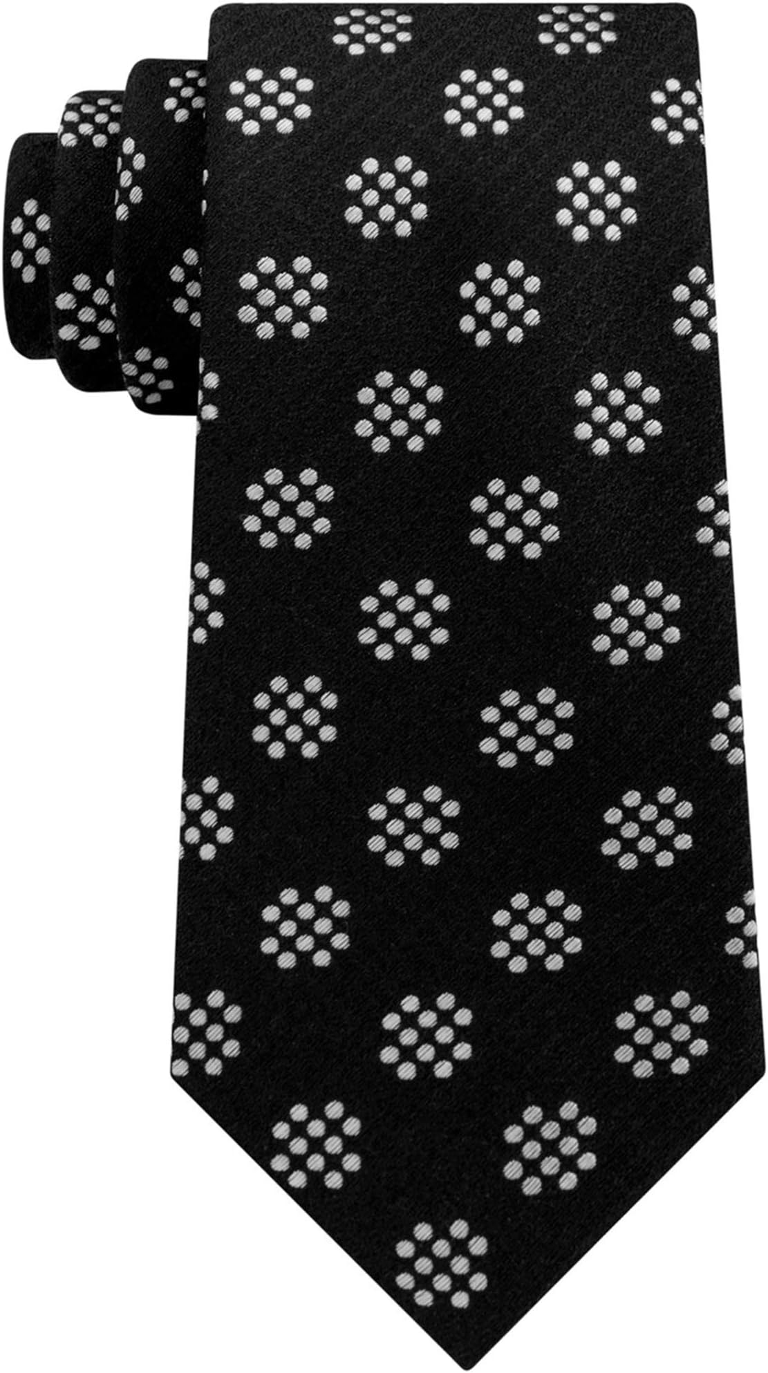 Sean John Mens Sharp Dot Self-tied Necktie, Black, One Size