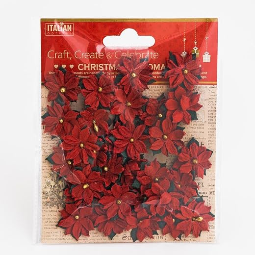 Italian Options Handmade Poinsettia Flowers