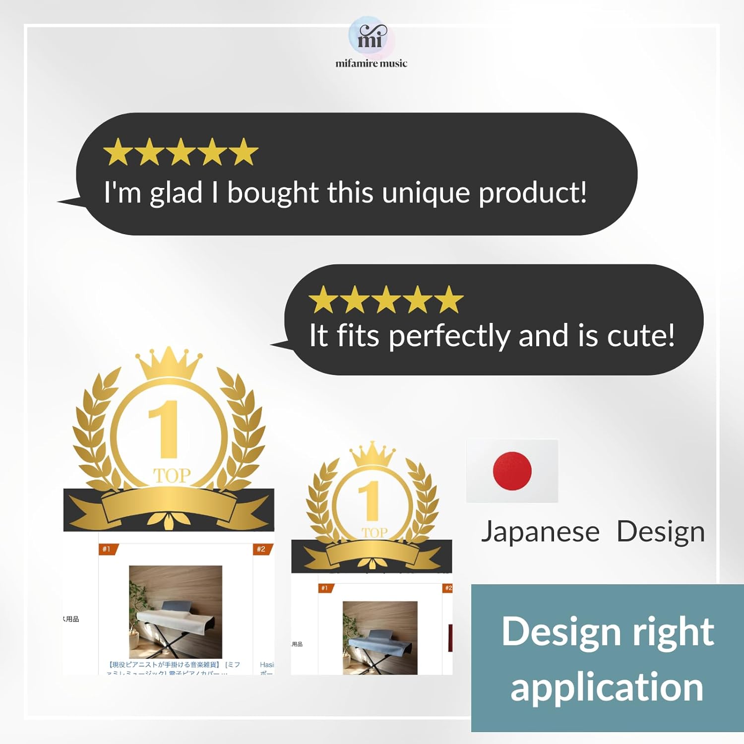 88 Keys Piano Keyboard Dust Cover PiuColor, Designed by Professional Pianist, Music Stand Compatible, Washable Digital Piano Cover, Blends with Your Room, Japan Design (Saxe Blue)