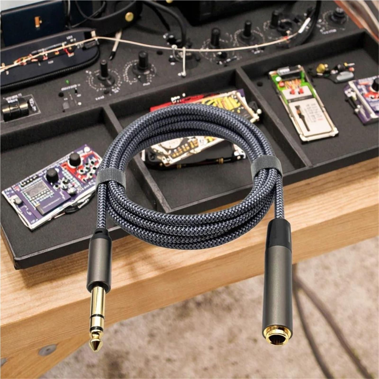 Kabel Do Gitary Przedłużacz Męski Na Żeński 6,35 Mm Do Gitary/basu Trwały | Ten kabel jest wszechstronny i nadaje się do szerokiej gamy sprzętu muzycznego.(5m)