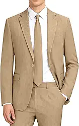 Terno masculino slim fit 2 peças casual verão jaqueta listrada e calça social praia casamento terno smoking