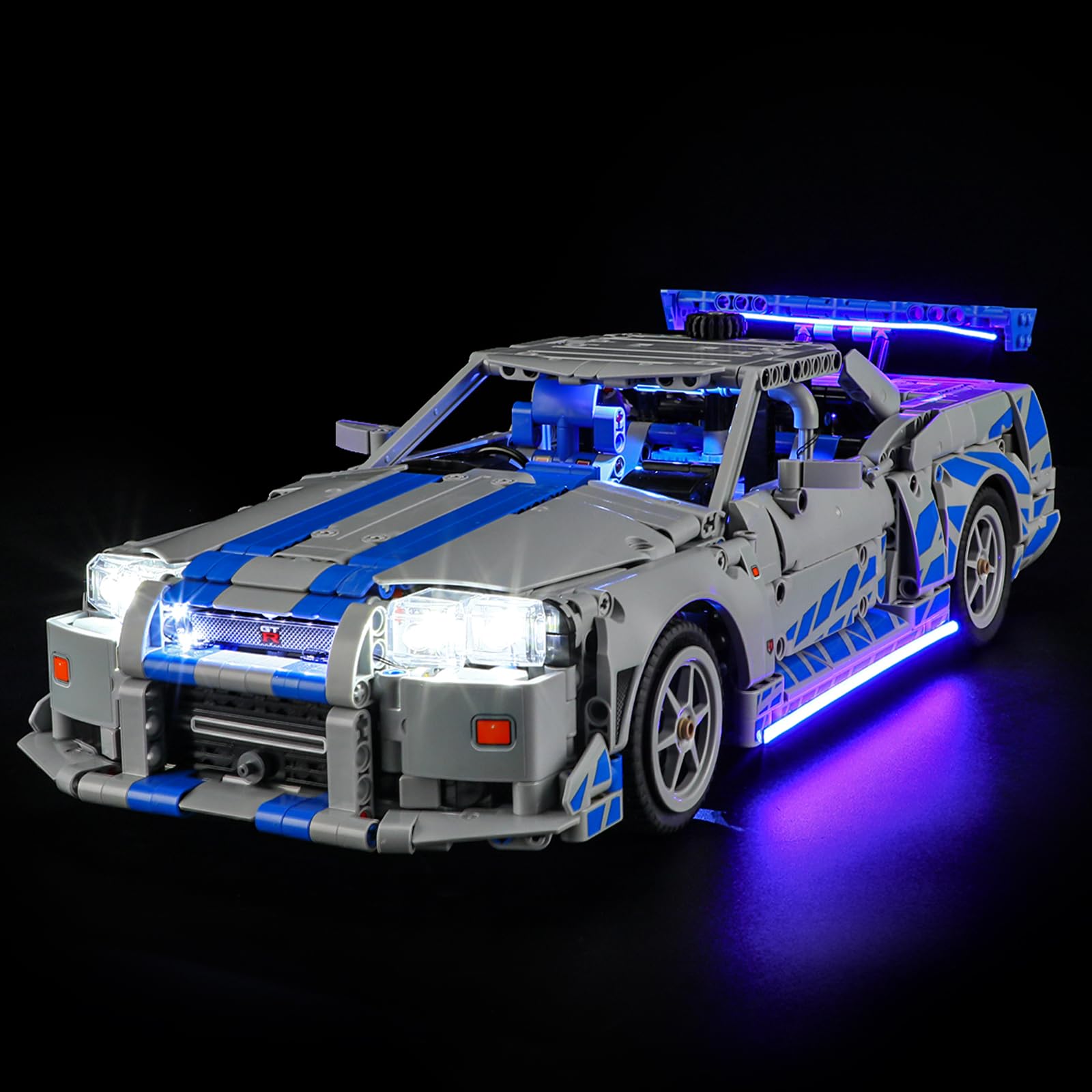 YEABRICKS LED Light for Lego-42210 Technic 2 Fast 2 Furious Nissan Skyline GT-R (R34) Car Building Blocks Model (Building Set NOT Included)