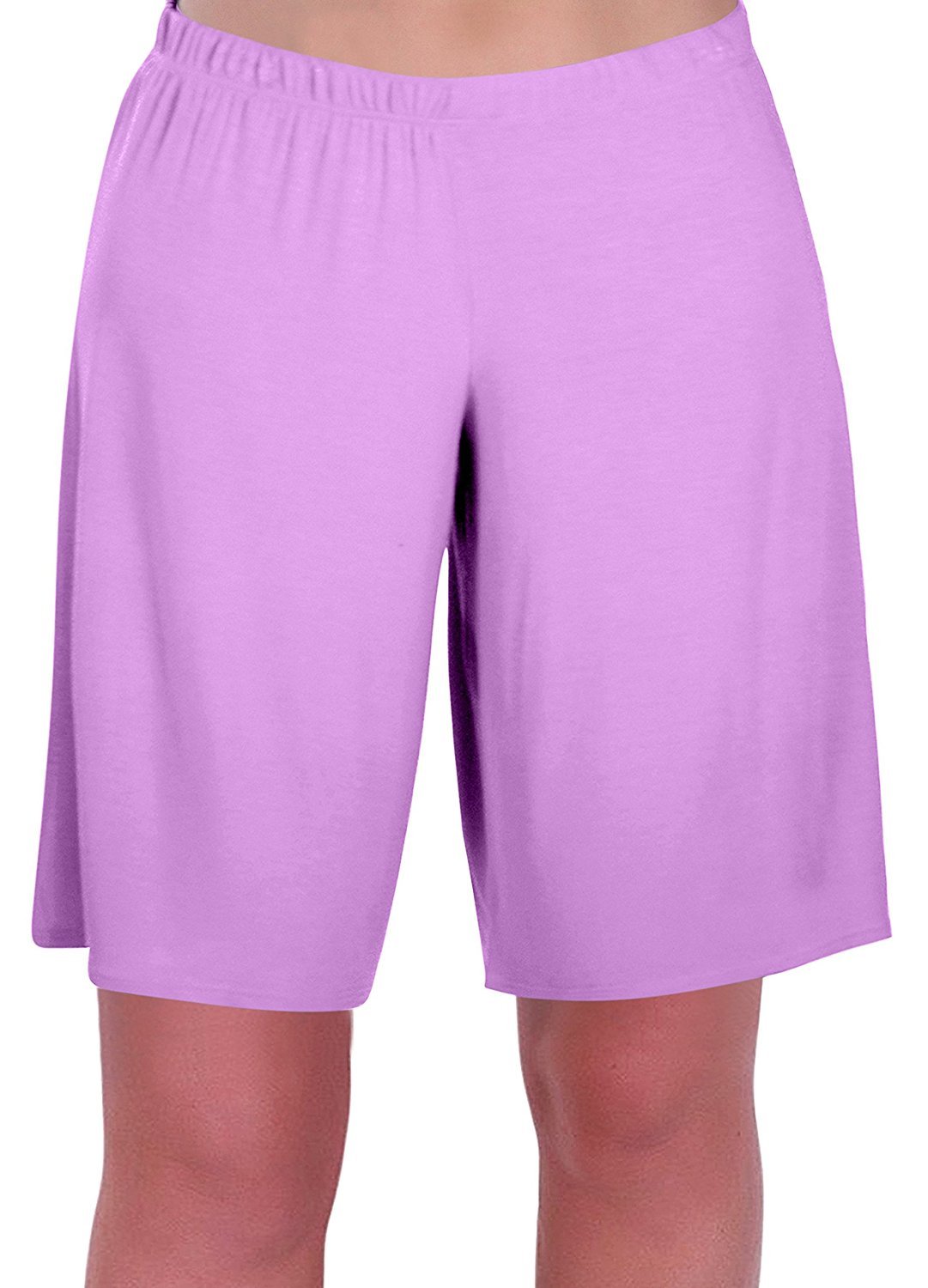 Eye Catch Women's Lilac Eyecatch Star Jersey Relaxed Comfort Elasticized Flexi Stretch Shorts Plus Sizes Size 16/18