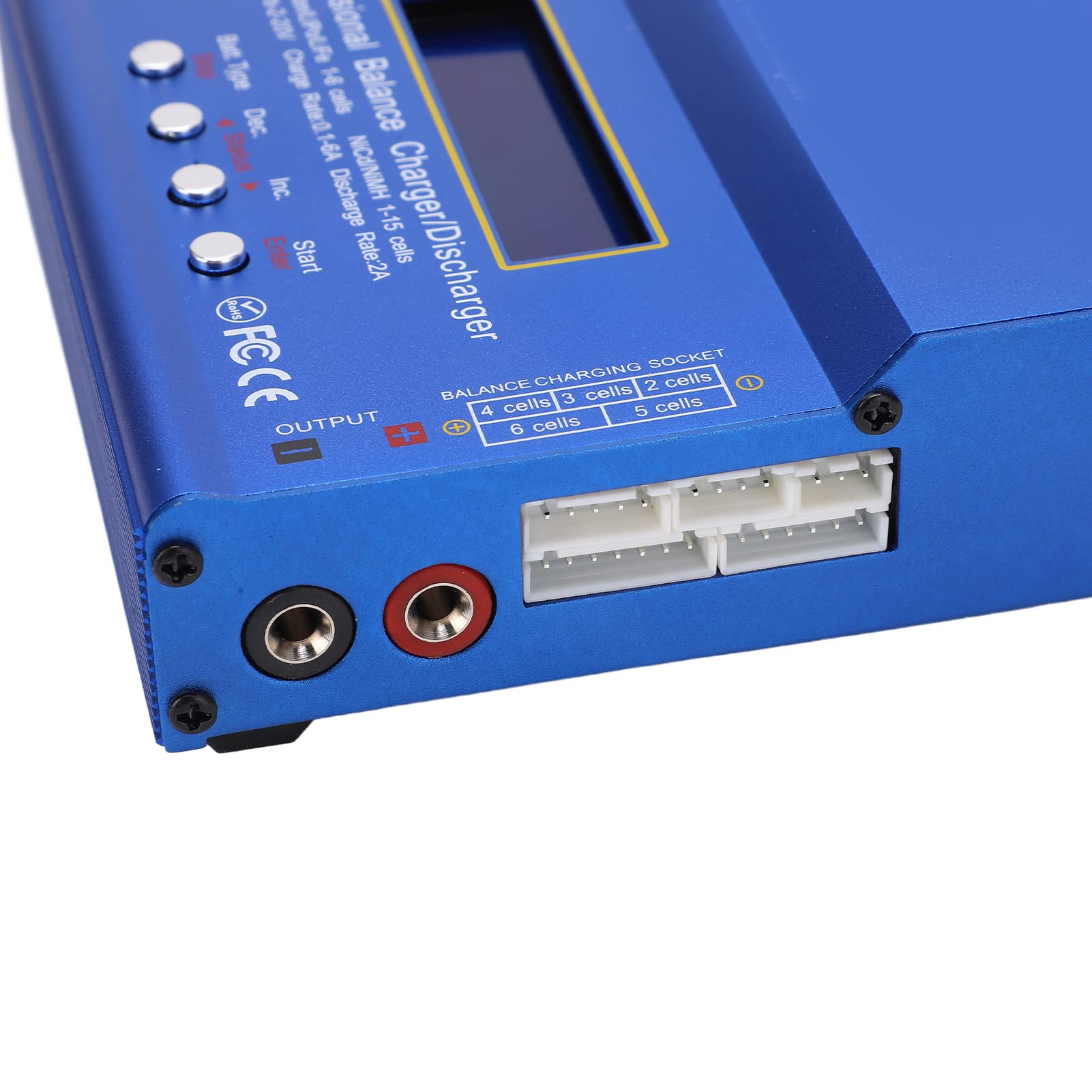 Cargador de Equilibrio IMAX B6AC Lipo, Cargador de Alto Rendimiento de 80W para Aviones Teledirigidos, Drones y Coches, Aleación de Aluminio