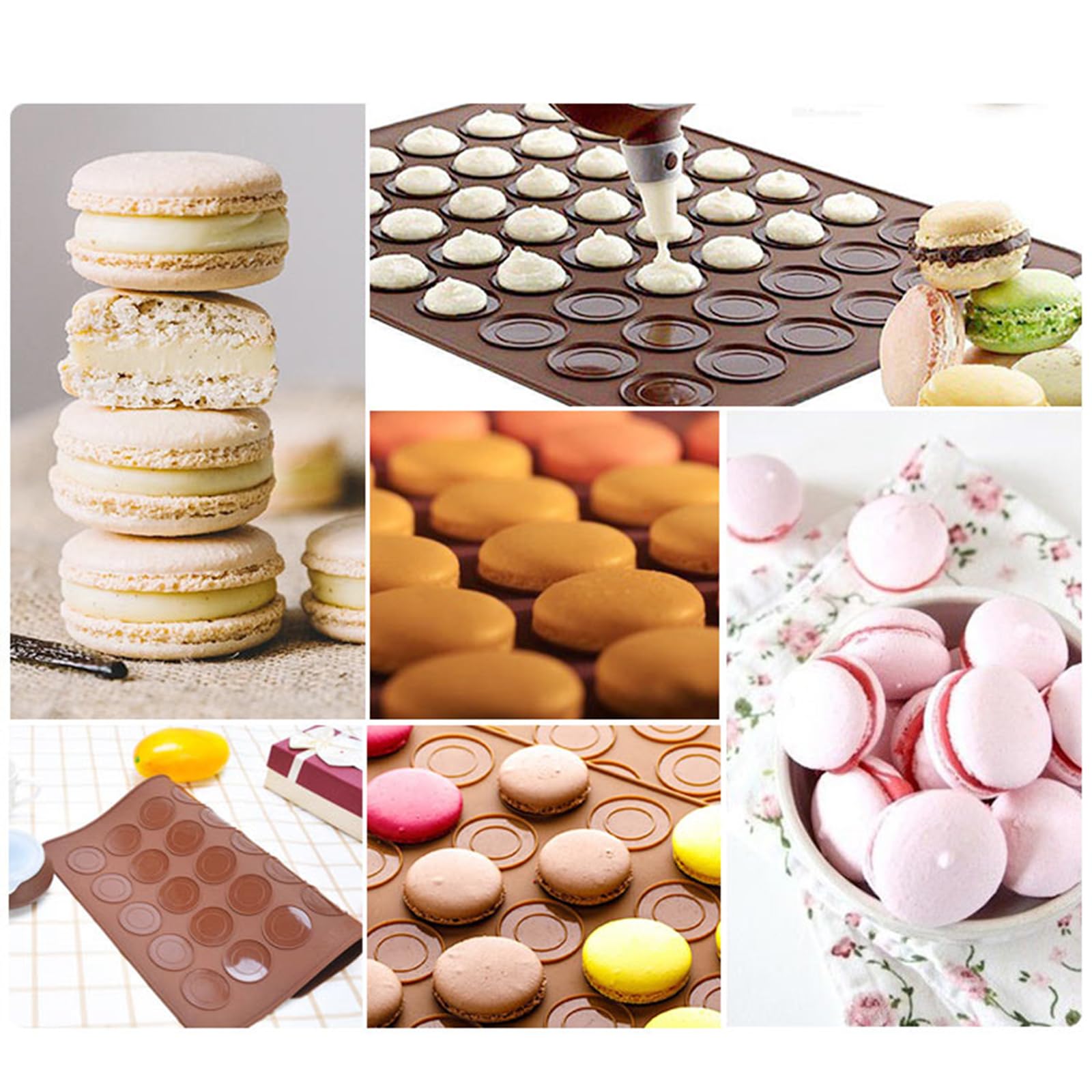Amazon | 2ピース シリコーン マカロン キット ベーキング カビ 48