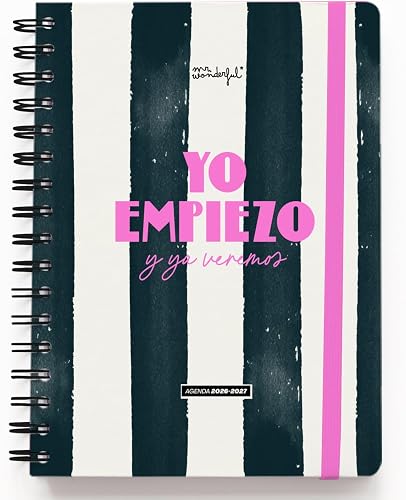Mr. Wonderful - Agenda escolar 2026-2027 Semanal con Pegatinas – Planificador Semanal Completo Septiembre 2026 a Agosto 2027 con Extras – Yo empiezo y ya veremos