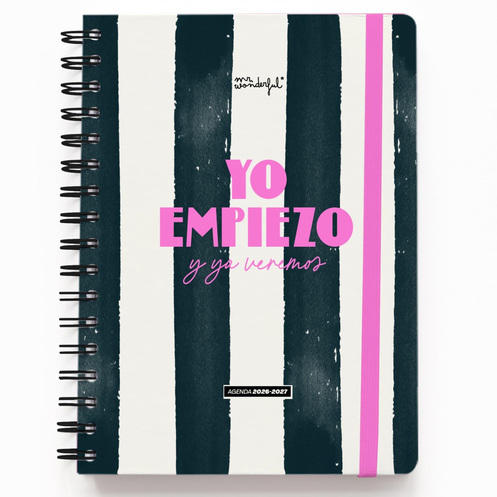 Mr. Wonderful - Agenda escolar 2026-​2027 Semanal con Pegatinas – Planificador Semanal Completo Septiembre 2026 a Agosto 2027 con Extras – Yo empiezo y ya veremos