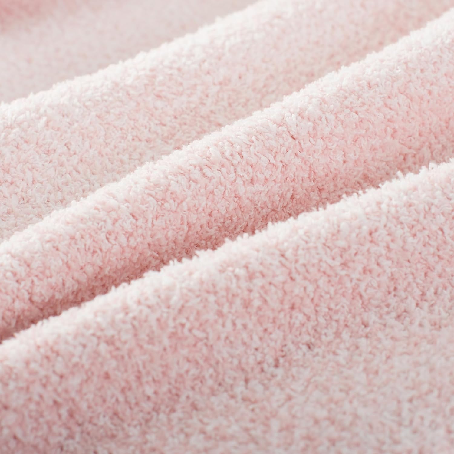 Carriediosa Heather Throw Blanket 50" X 60", 400GSM Ultra Soft Microfiber Fuzzy Fluffy Reversible Knitted Blankets Cozy Plush Lightweight and Warm Fall Throws for Couch, Bed, Sofa, Dusty Pink - Image 6