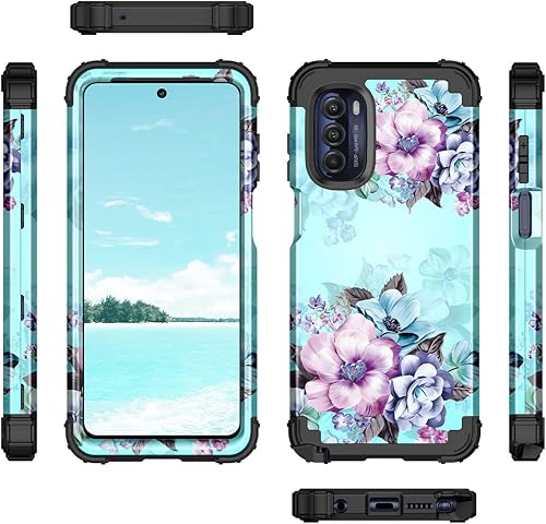 Miniatura 2 de Rancase Funda compatible con Moto G Stylus 2022 5G4G, tres capas de protección resistente a prueba de golpes de plástico duro + funda protectora de