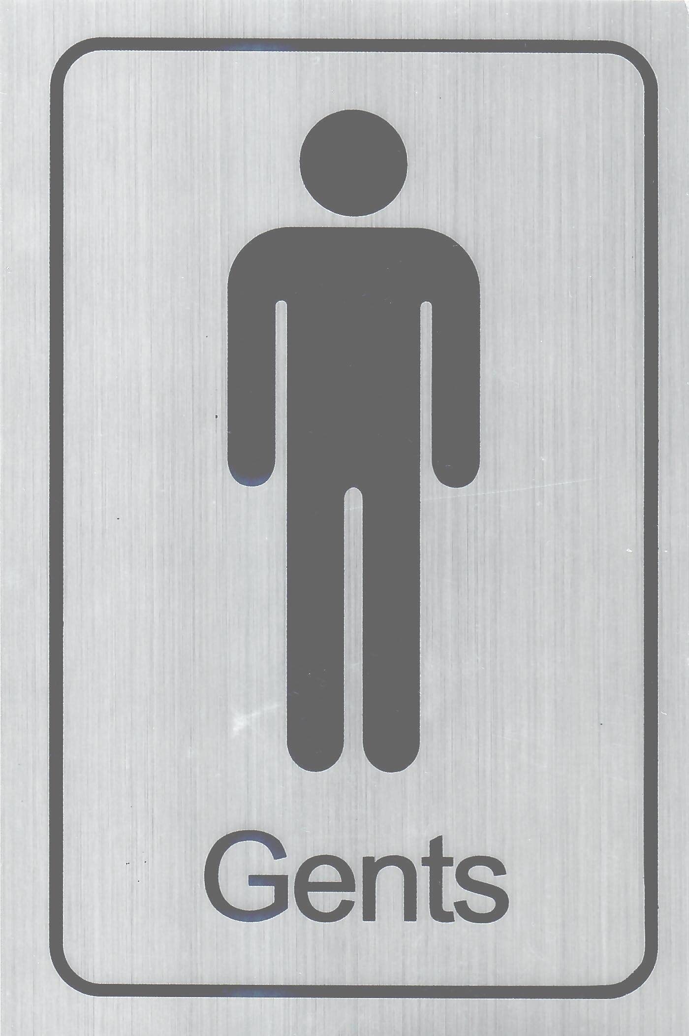 Buy Gents Toilet Sign Sticker 18cm H x 12cm L Online at desertcartINDIA