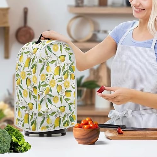 Vista 160 de Cubiertas de licuadora con diseño de poste de girasol, cubierta a prueba de polvo con asa, lavable para cocina, universal, para procesador de Cartel