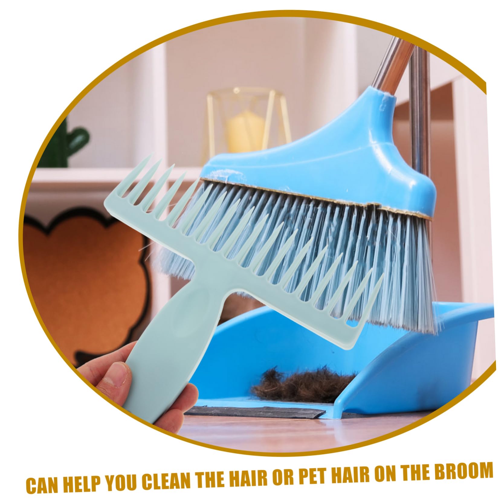 VALICLUD 2Pcs Hair Removal Comb for Cleaning Broom Multi Function Tool for Pet Hair and Dust Removal Durable Material Comfortable Grip for Home and Office Use