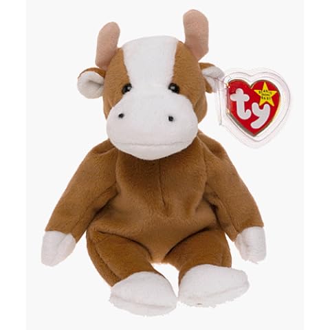 TY Bessie the Brown and White Cow Beanie Baby Cover
