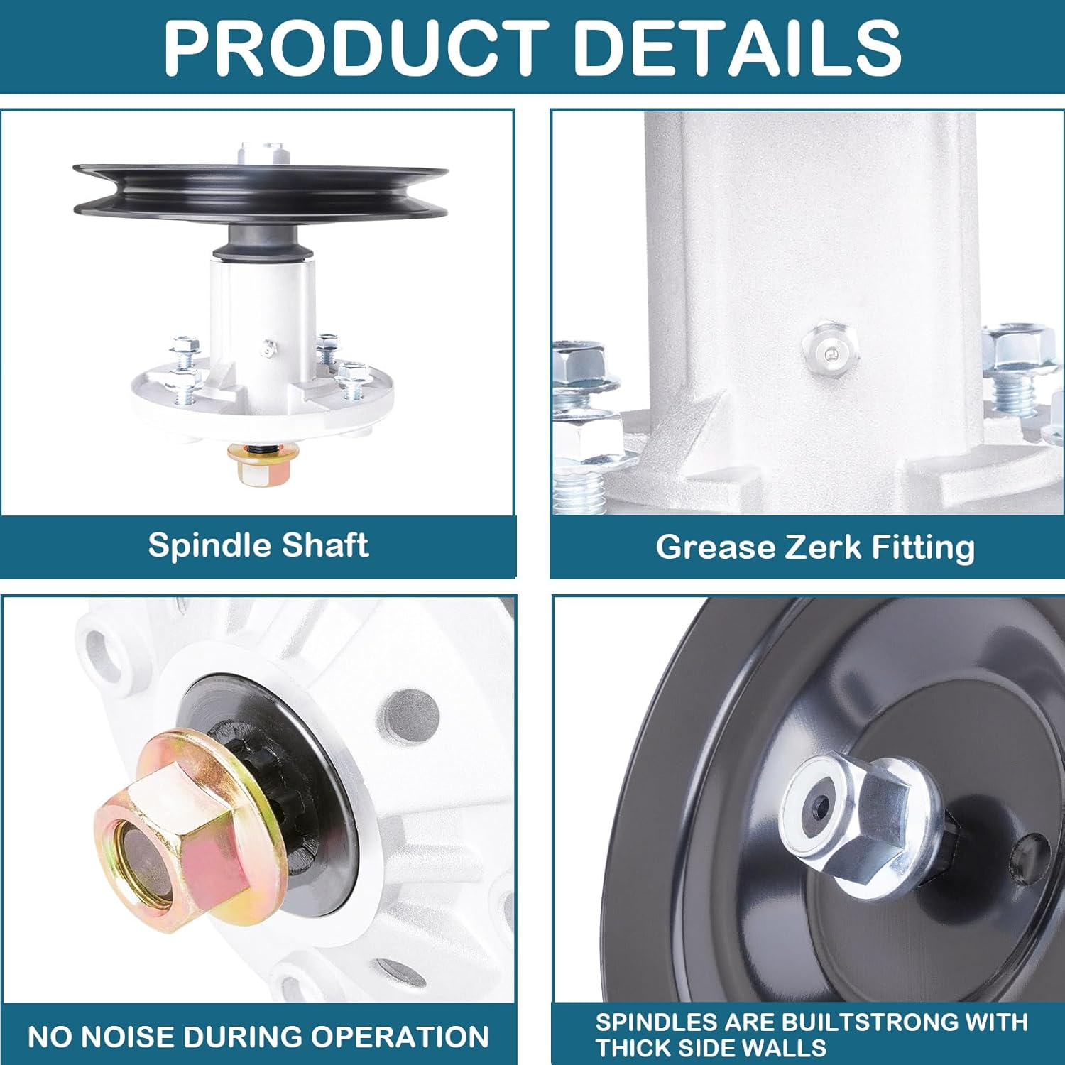 54'' Deck Spindle Assembly (GY21099 GY20867) Pulley (GX21381) Fits John Dee re D170, S180, 190C, 100, E180, LA150, G110,LA175