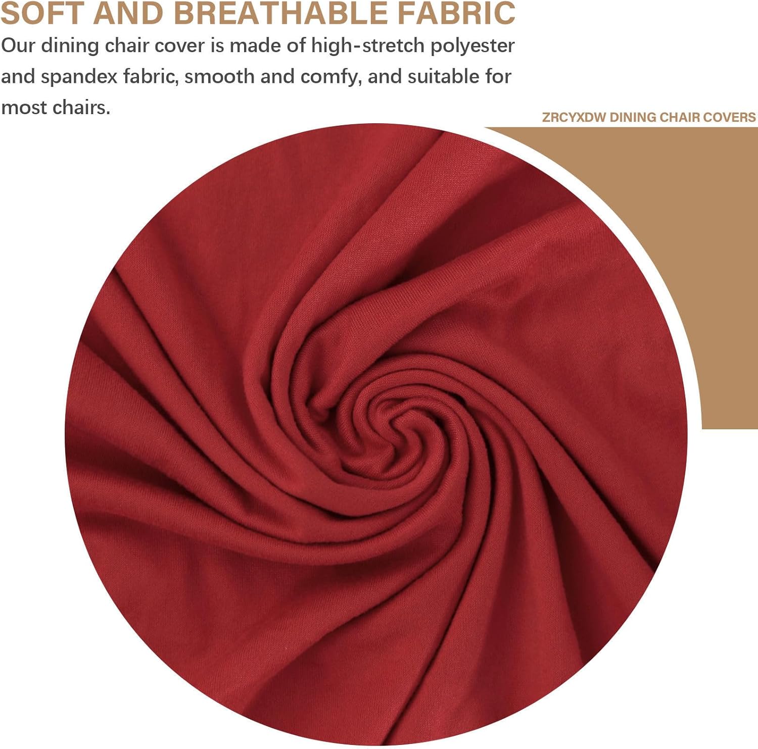 ストレッチ チェアカバー, 柔らかい 椅子カバー 6枚 スパンデックス ダイニングチェアカバーダイニングチェアカバー 着脱式 洗濯機