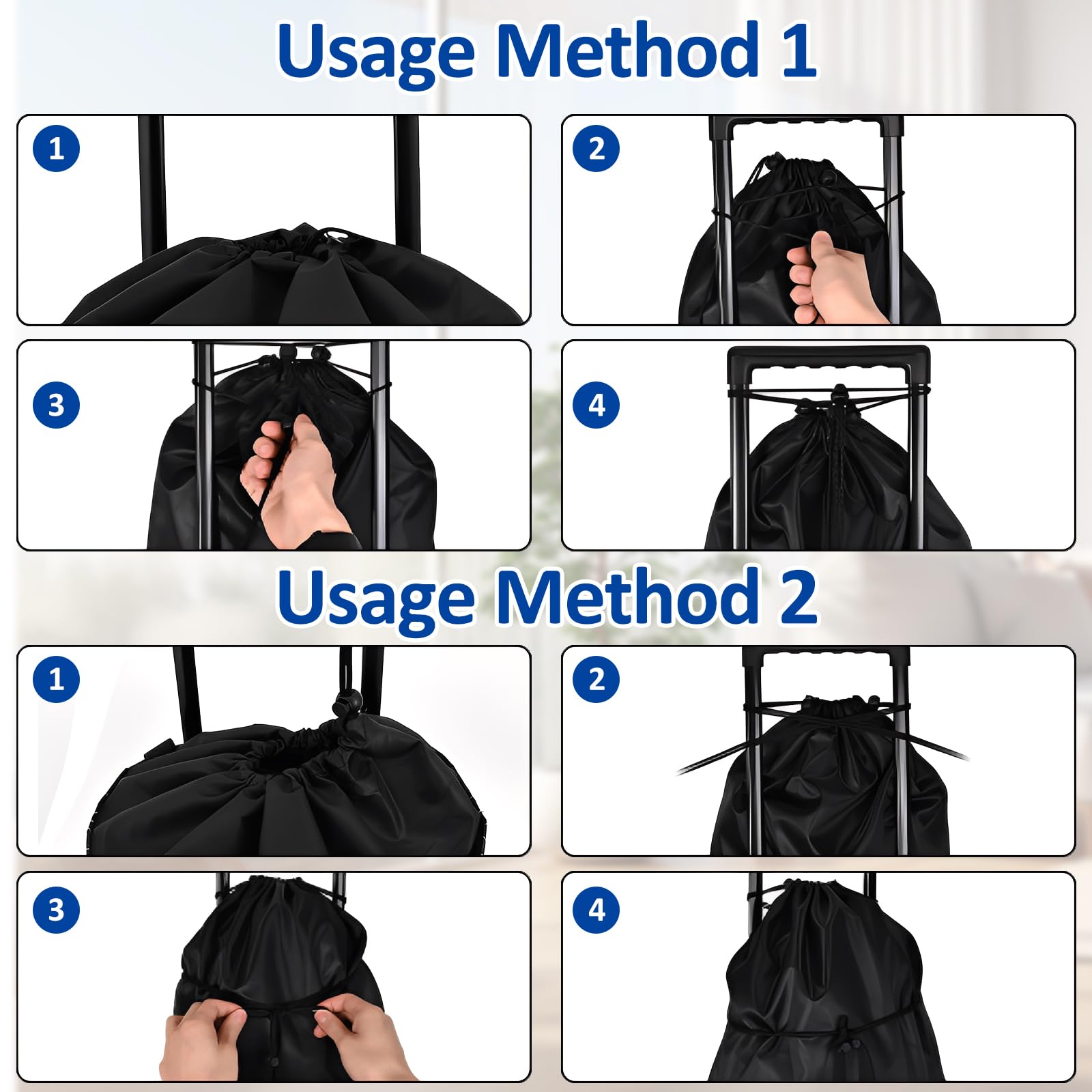 Bolsa de la compra plegable, carrito de la compra, carrito para escaleras robusto y resistente a la intemperie, con ruedas silenciosas (flamenco)