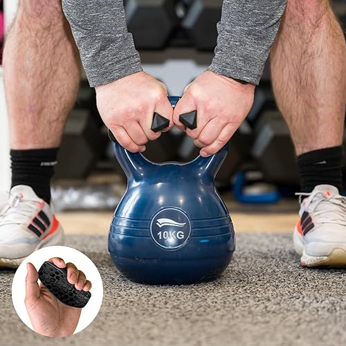 Miniatura 4 de Empuñaduras de levantamiento de pesas para hombres y mujeres, agarres de goma antideslizante para protección de manos, agarres de levantamiento de