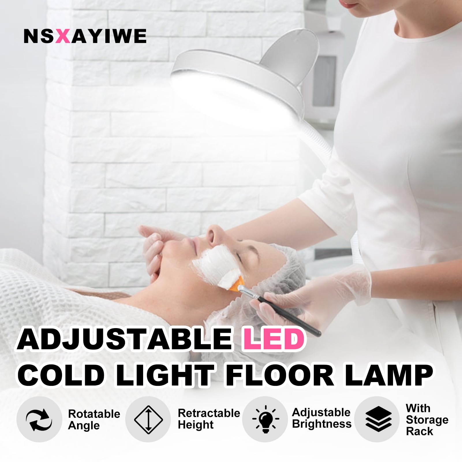 Ściemniane światło do tatuażu, zimne światło LED z lupą, lampa do przedłużania rzęs, ochrona oczu, bezcieniowa lampa piękna, lampy stojące
