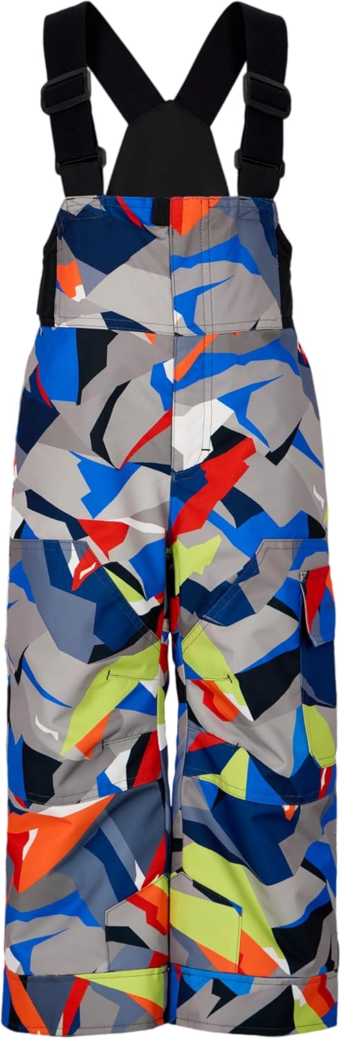 Obermeyer Boys Volt Print Snow Bib Pants, Insulated and Waterproof with Kids I-Grow System