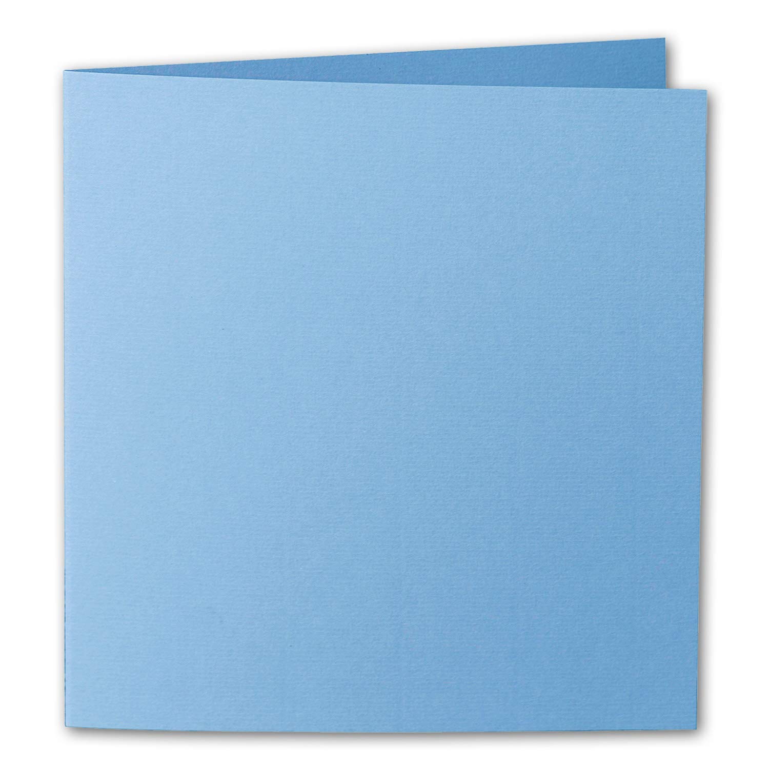 ARTOZ 50x Tarjetas plegables cuadradas - Marienblau (azul) - Tarjetas en blanco de 155 x 155 mm para su propio diseño - Acanalado de 220 g/m²