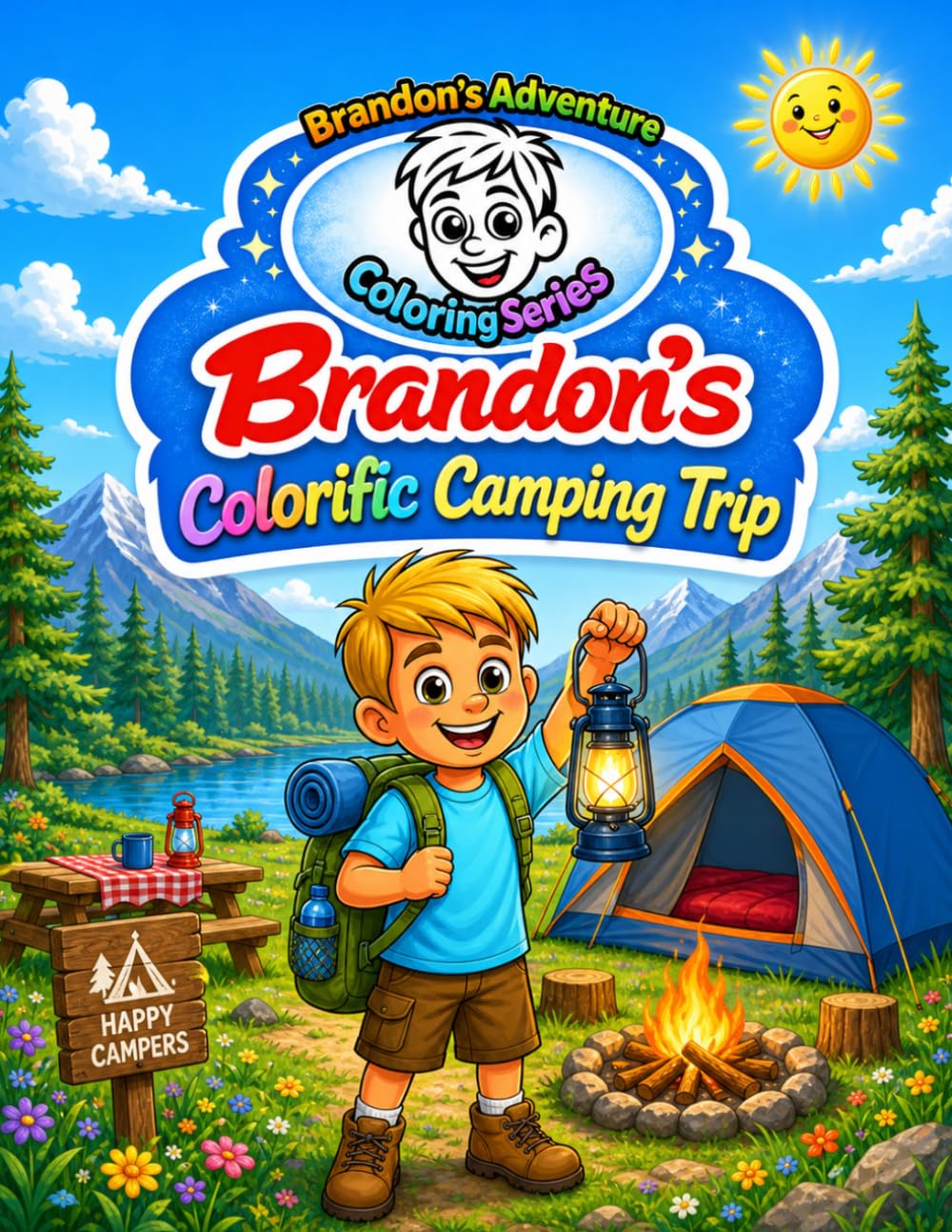 Brandon’s Colorific Camping Trip: A Read & Color Camping Storybook for Kids Ages 4–8: Camping Coloring Book with Simple Sentences and Outdoor ... Readers (Brandon's Adventure Coloring Series)