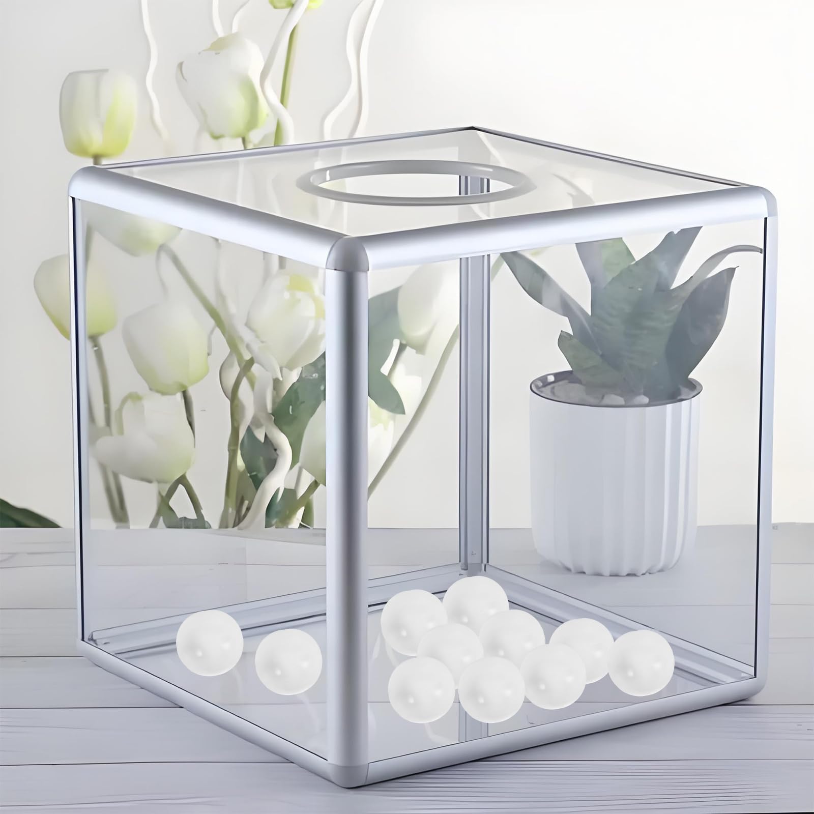 30pcs Openable Balls, 1.57 Inch Reusable Raffle Balls, Empty White Pvc Balls for Party, Event, and Game Decor
