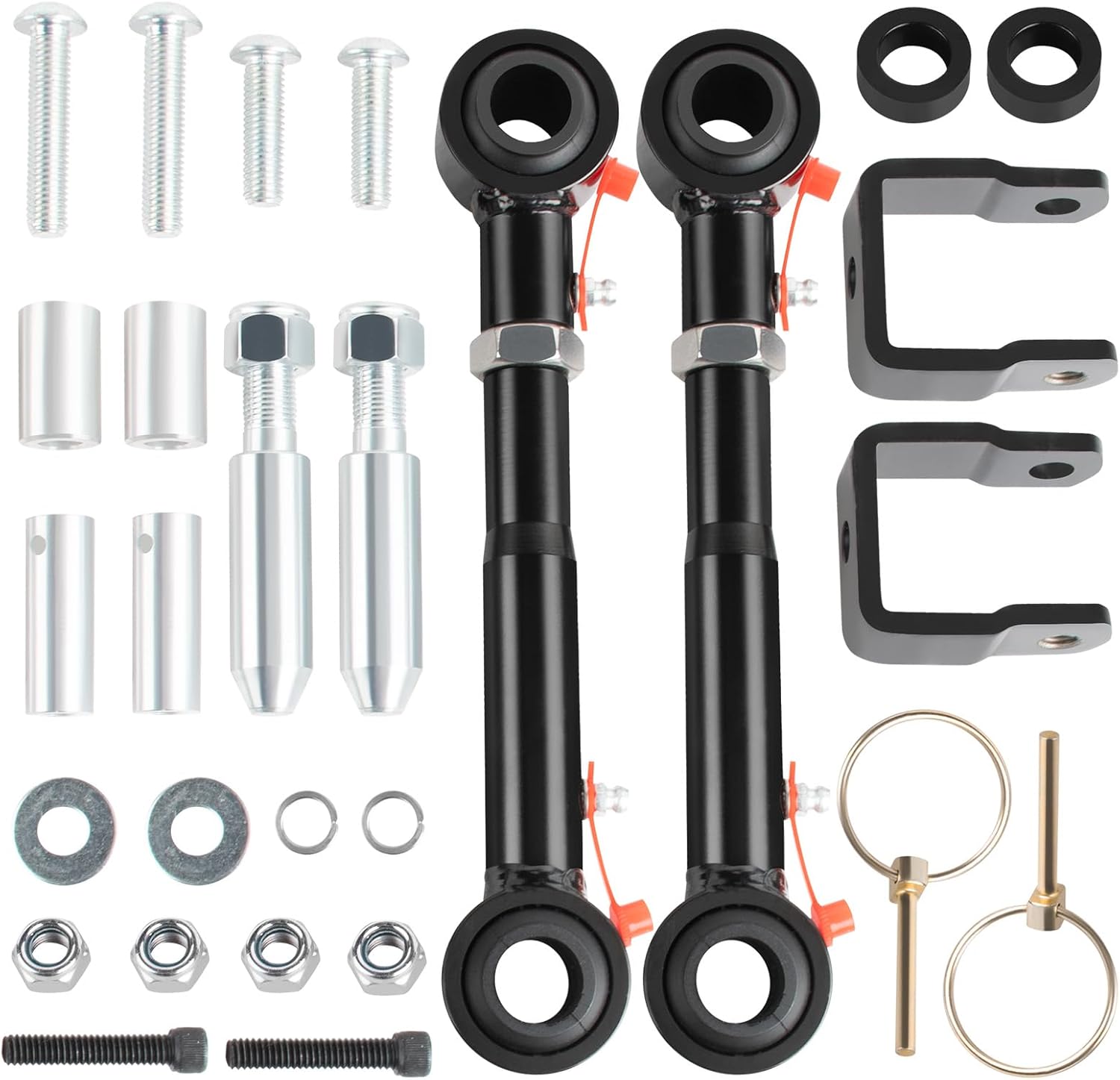 Sway Bar Link Front Kit Sway Bar Quicker Disconnect System Compatible with 1997-2006 Jeep Wrangler TJ 1984-2001 Jeep Cherokee XJ 2.5" - 6" Lift Front Sway Bar
