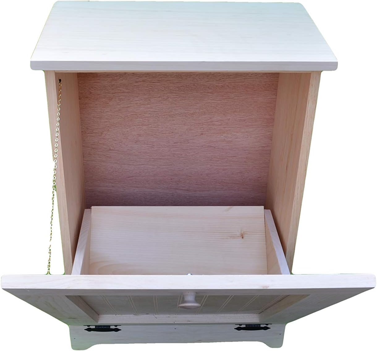 Tilt Out Solid Pine Unfinished Trash Bin Can Holder/Laundry Clothes Hamper