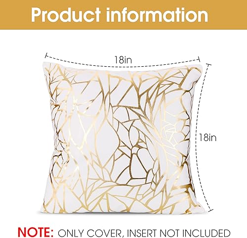 Miniatura 2 de Fundas de almohada blancas de 18 x 18 pulgadas para sofá, 17.7 in x 17.7 in, diseño geométrico de árbol del amor, funda de cojín decorativa súper