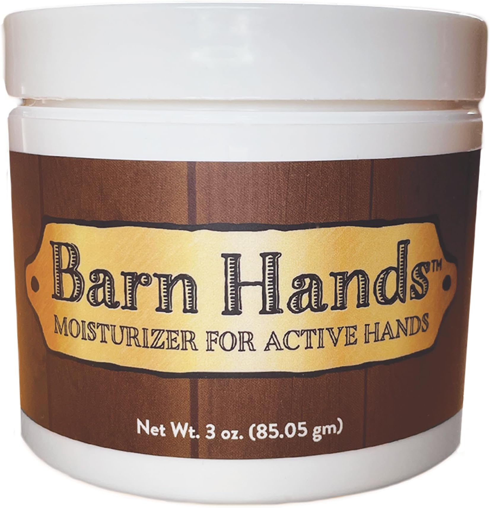 Barn Hands Moisturizer for Active Hands | Hand Cream for Dry and Cracked finger tips | Non-Greasy Hand-Repair Cream | 3 Oz, Peppermint Scent