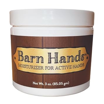 Equerrys Barn Hands Moisturizer for Active Hands | Hand Cream for Dry and Cracked finger tips | Non-Greasy Hand-Repair Cream | 3 Oz, Peppermint Scent