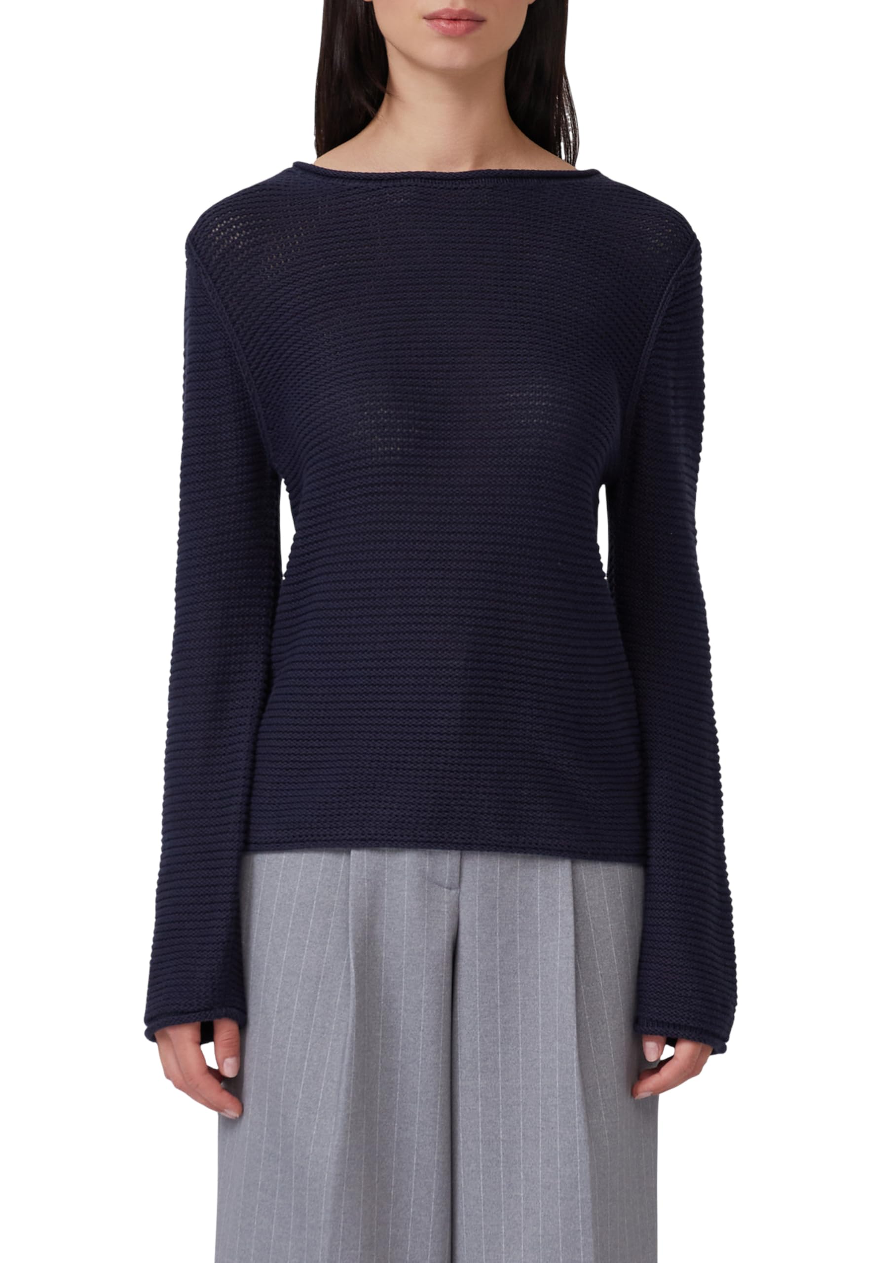 s.Oliver Strickpullover im Slim Fit mit Rollkanten