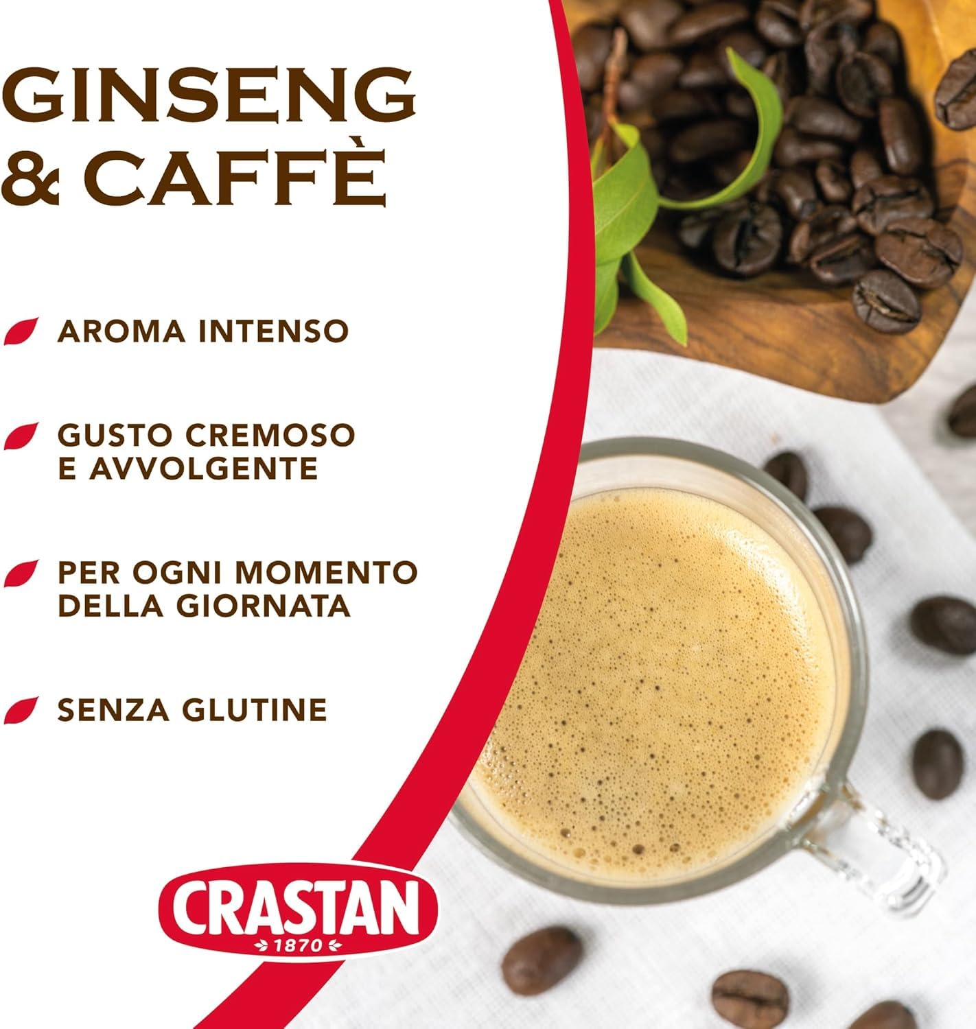 Italian Gourmet Ginseng & Kaffee Getränkepulver zum Süßen 6×500g Vorteilspack Löslich Instant Heißgetränk Cremig Aromatisch Frühstück Büro Barista Style Italienischer Genuss + Italian Gourmet Polpa