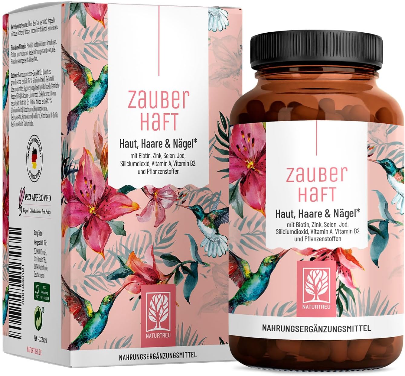 Haar Vitamine 451mg Silizium hochdosiert & Biotin Zink Selen für