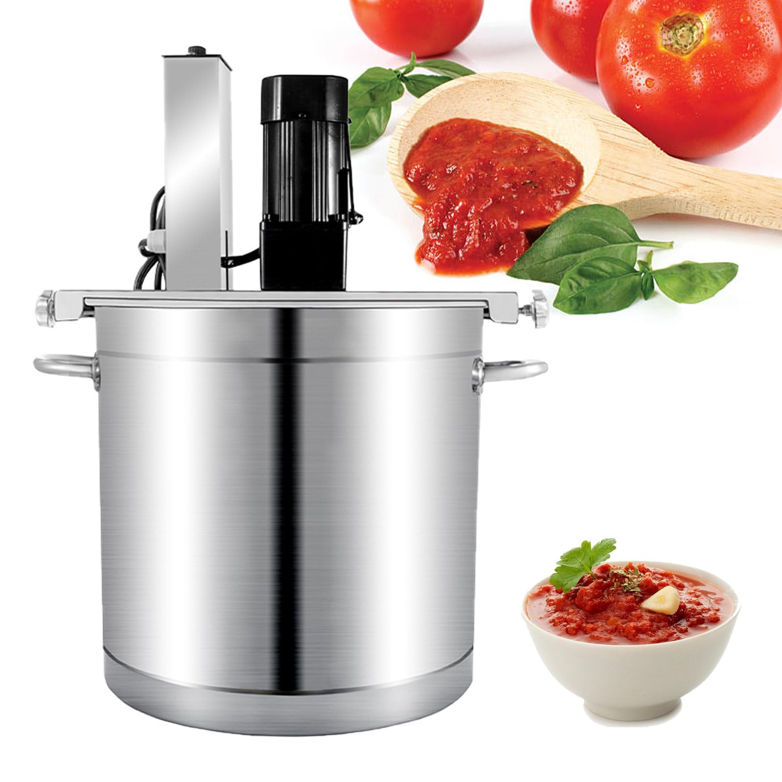 Pentola Mescolatrice Automatica 20L/25L/40L/60L in Acciaio Inox - per Salse/Marmellate/Ripieni con Doppia Pala + velocità Regolabile (Attrezzatura Professionale Multi-Cottura),25L