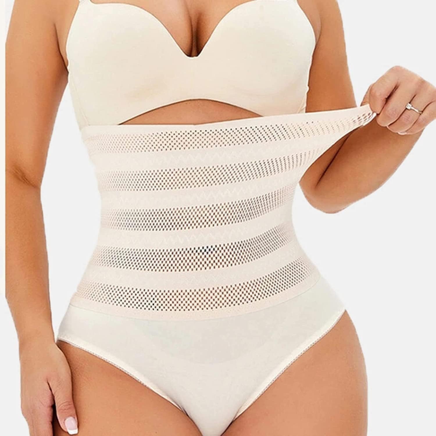 ☆関税込☆[HOUTWWR] ボディスーツシェイプウェア女性ブリーフパンティー腹部プッシュプル臀部メッシュベリーコントロールヒップリフト下着プ☆大人気☆