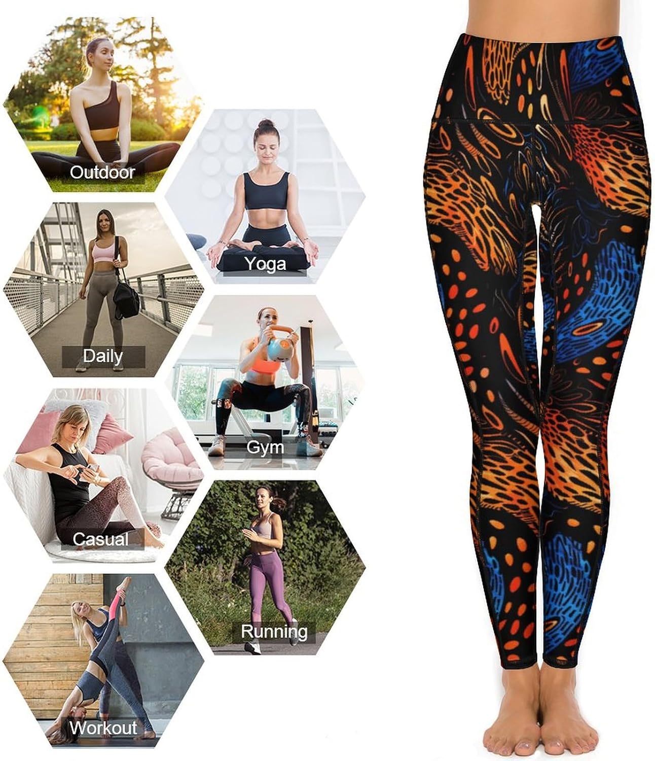 Women's High Waist Tummy Control Yoga Pants with Pockets Workout Leggings