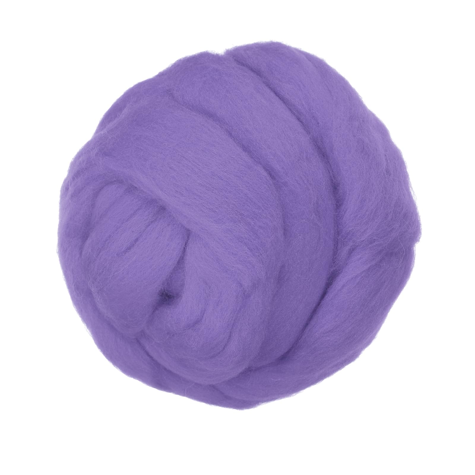 PATIKIL Wool Roving Yarn, 80G/2.82OZ Soft Felting Wool Pure Chunky Roving Yarn Bulk for Needle Felting Knitting Blanket Spinning Weaving DIY Craft, Purple