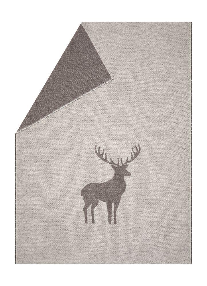 David Fussenegger leichte Kuscheldecke Hirsch Strukur 140x200cm weiche Flanelldecke aus Recycling-Baumwolle nachhaltig produziert ÖkoTex100 GRS Made in Austria Farbe Braun