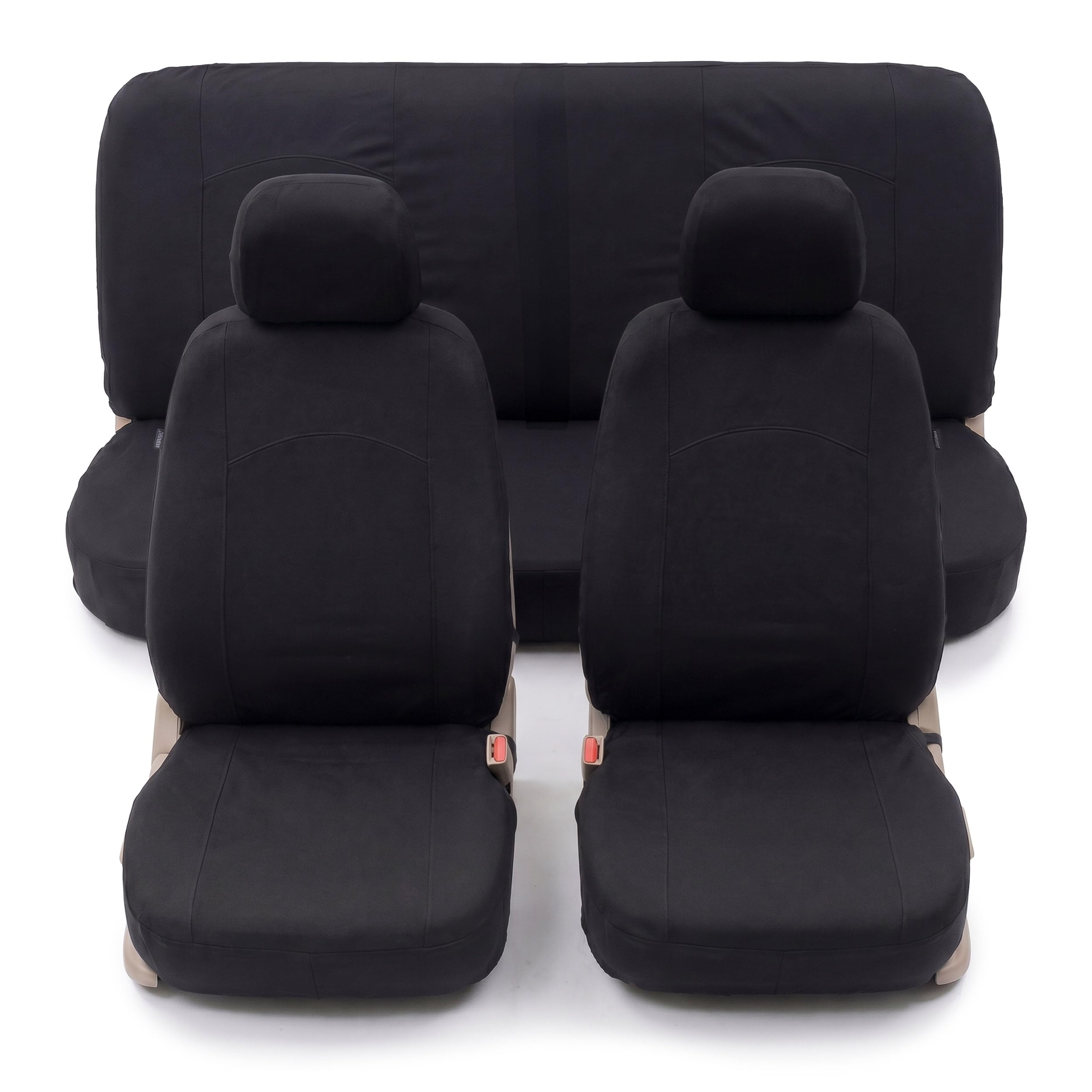 Auto Accessori Lupex - Coprisedili Auto Universali | Colore Nero | Set Fodere Copri Sedili Anteriori e Posteriori | Tessuto Poliestere | No Suv