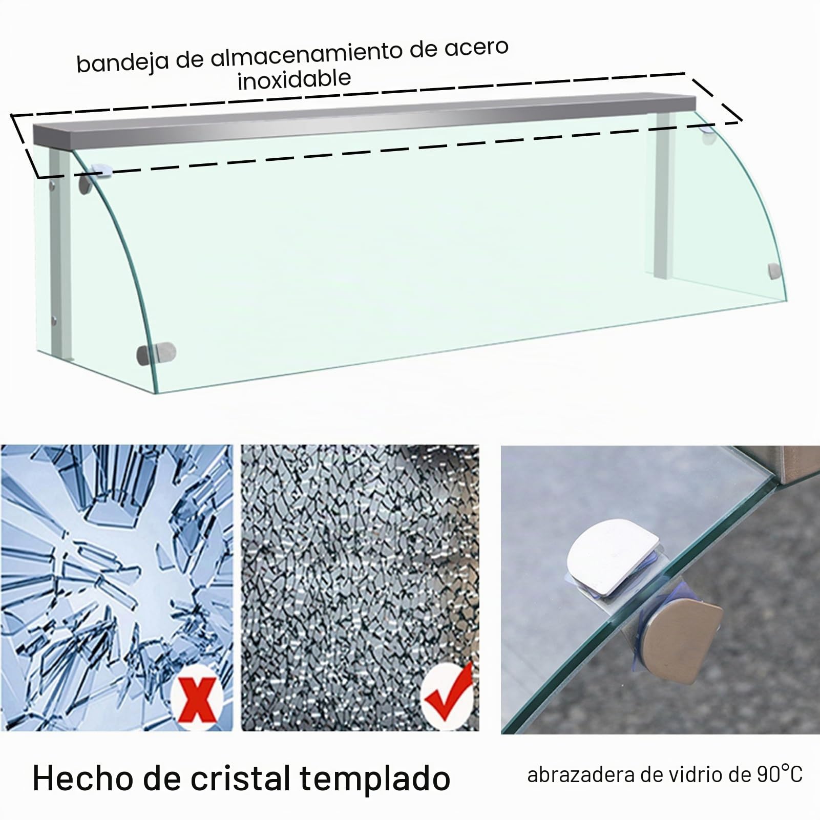 Vitrina de pastelería – Exhibición transparente de postres para encimera de cocina, ideal para pan y postres en cafeterías y panaderías
