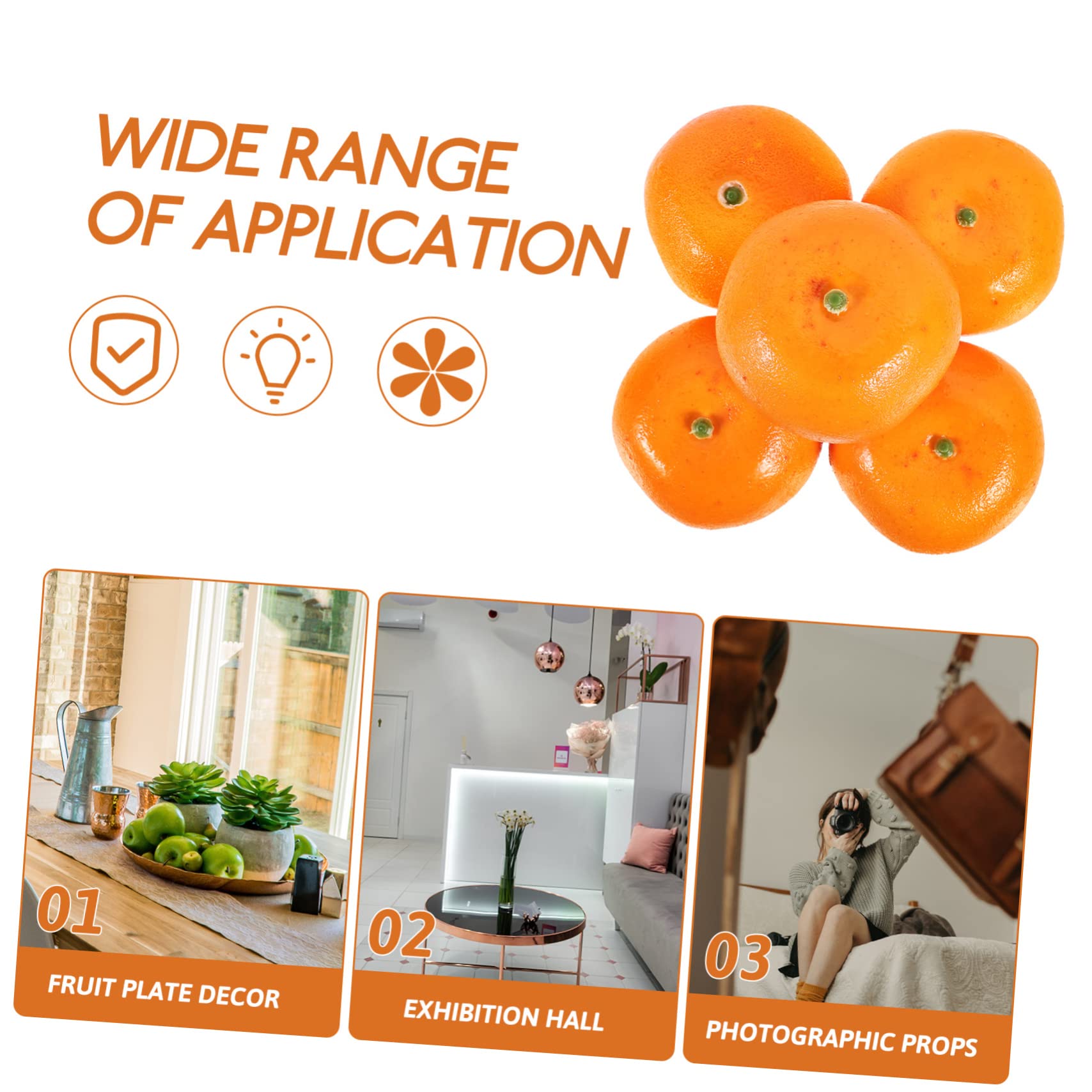 TOPBATHY 20stücke Künstliche Orangen Dekorationen Realistische Faux Früchte Für Heim Party Fotografie Modell Für Lernzwecke