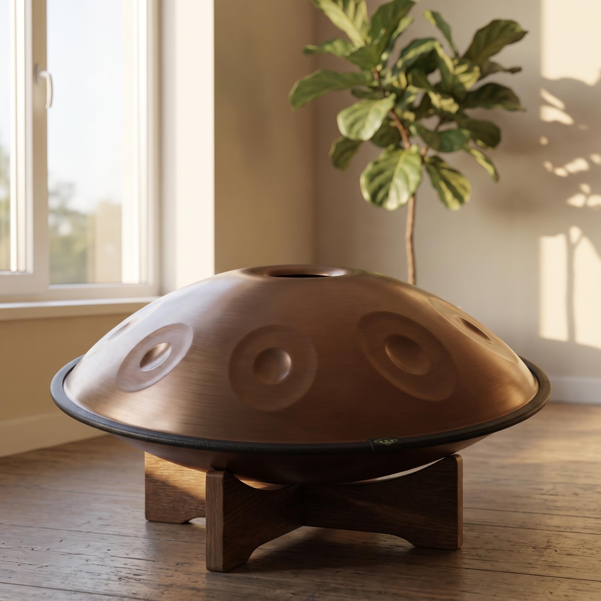 Handpan Da 22 Pollici, 17 Note, 440 Hz In Re Minore, Strumento A Percussione In Acciaio, Supporto Resistente E Borsa Da Viaggio, Armonico Professionale Per La Terapia Del Suono