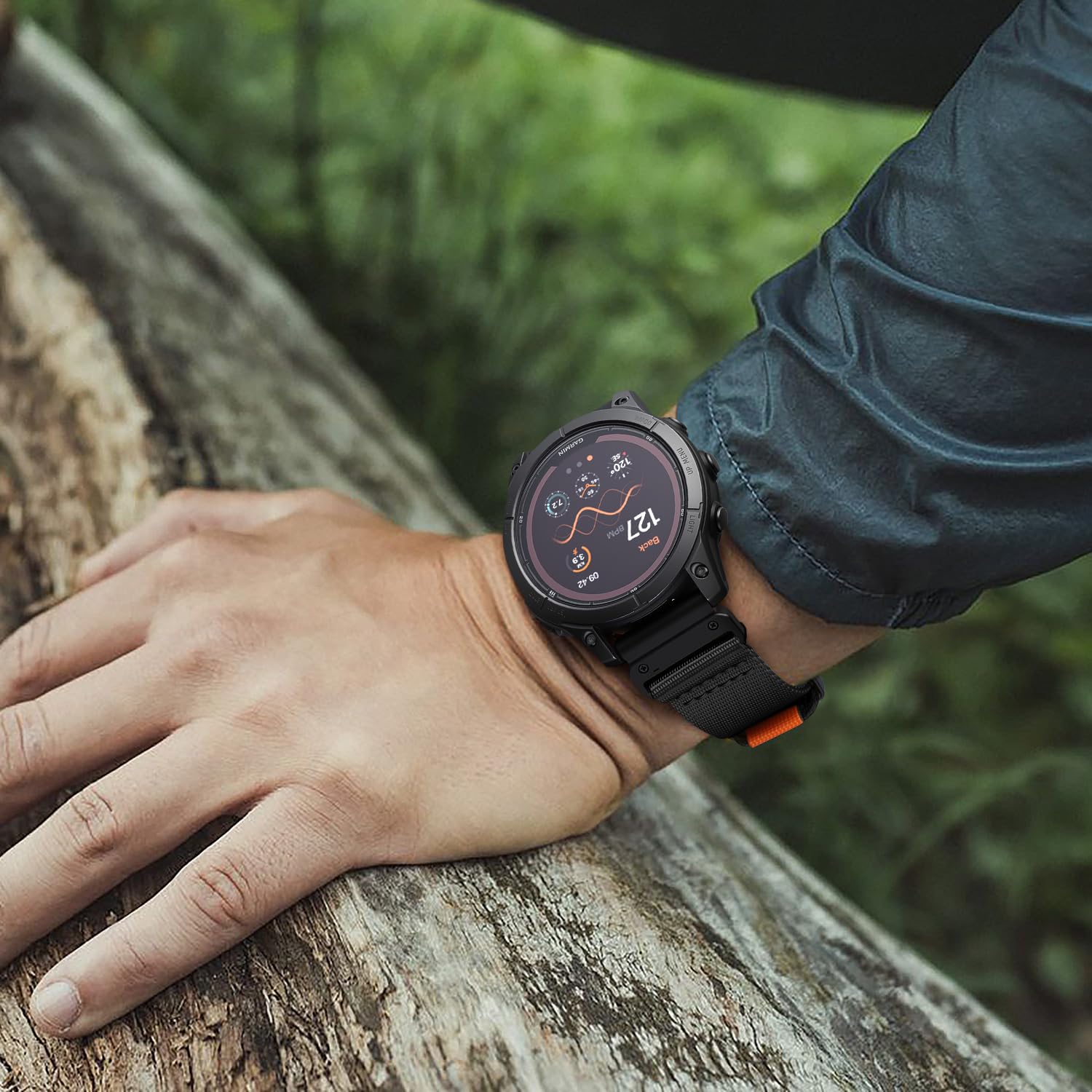 Bandletic 22mm Correa Compatible con Garmin Fenix 6 Pro/Fenix 7/Fenix 8 47mm/Fenix 6/Fenix 5, QuickFit Nylon Militar Sport Duradero Muñequera para Epix 2/Forerunner 945/965/955/Instinct 2
