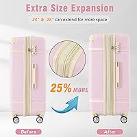 Vista 55 de Merax Equipaje, maleta extensible rígida con ruedas giratorias ligeras, Negro -, 40/48/52