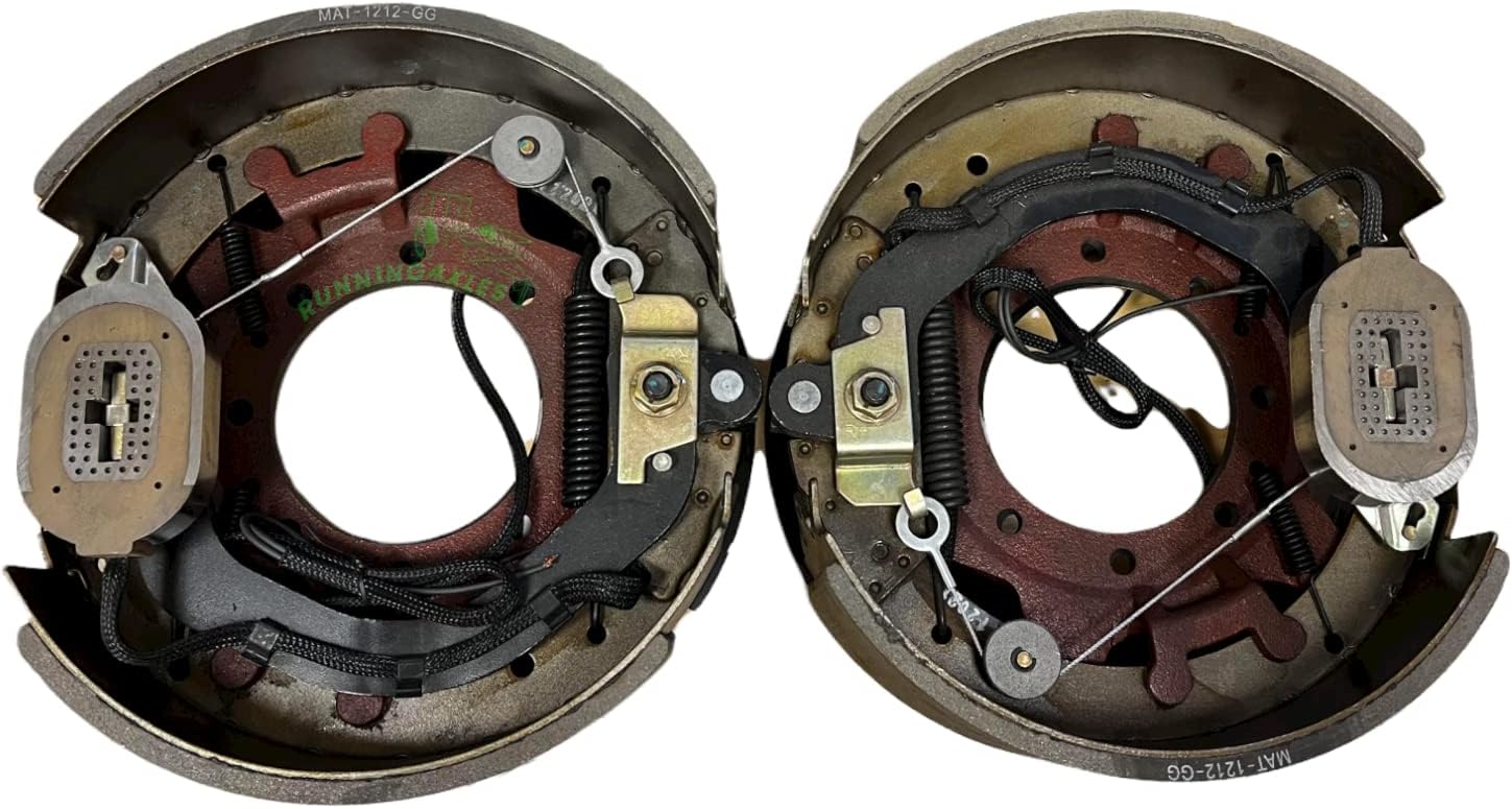 RUNNINGAXLES Pair of 121/4" x 5" 15,000LB SelfAdjusting Electric Trailer Drum